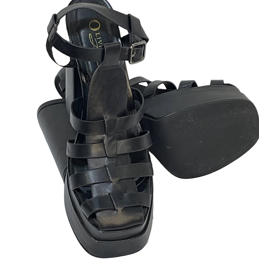 Olivia Jaymes Black Platforms Size 7